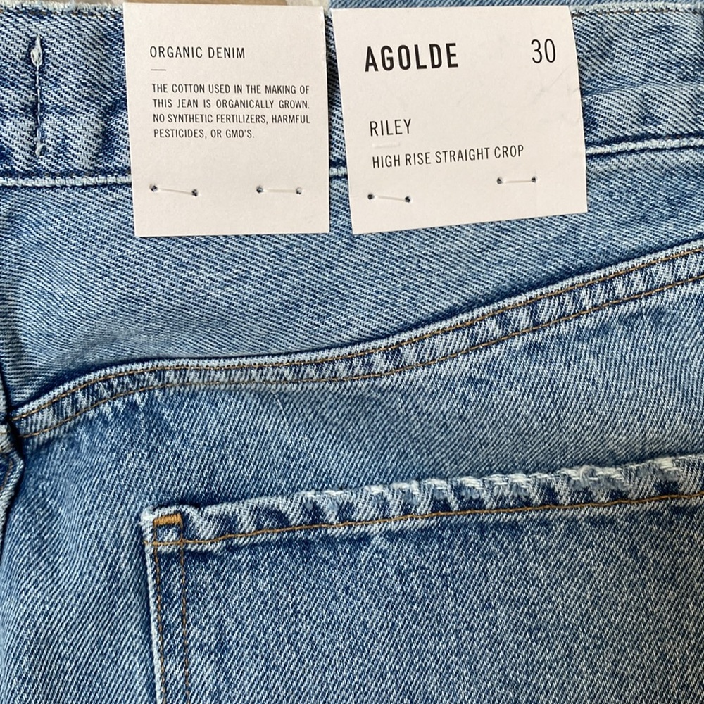 Agolde Riley High Rise Straight Crop Size 30 - Picture 6 of 7